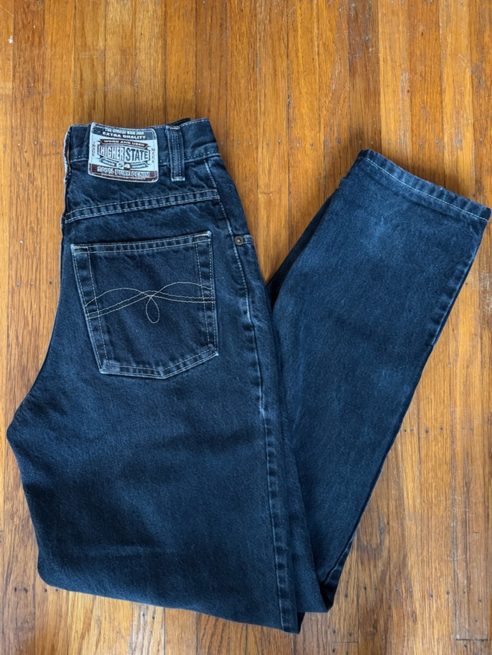 Higher state vintage high waisted navy jeans - size 24 - made in Canada